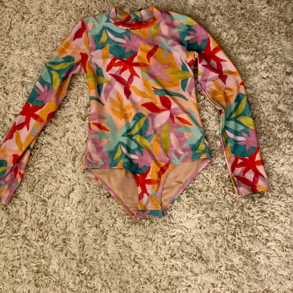 Girls long sleeve one piece swimsuit